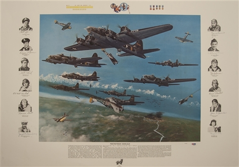 Memphis Belle Print Signed by the Crew of the "Memphis Belle"(PSA/DNA)